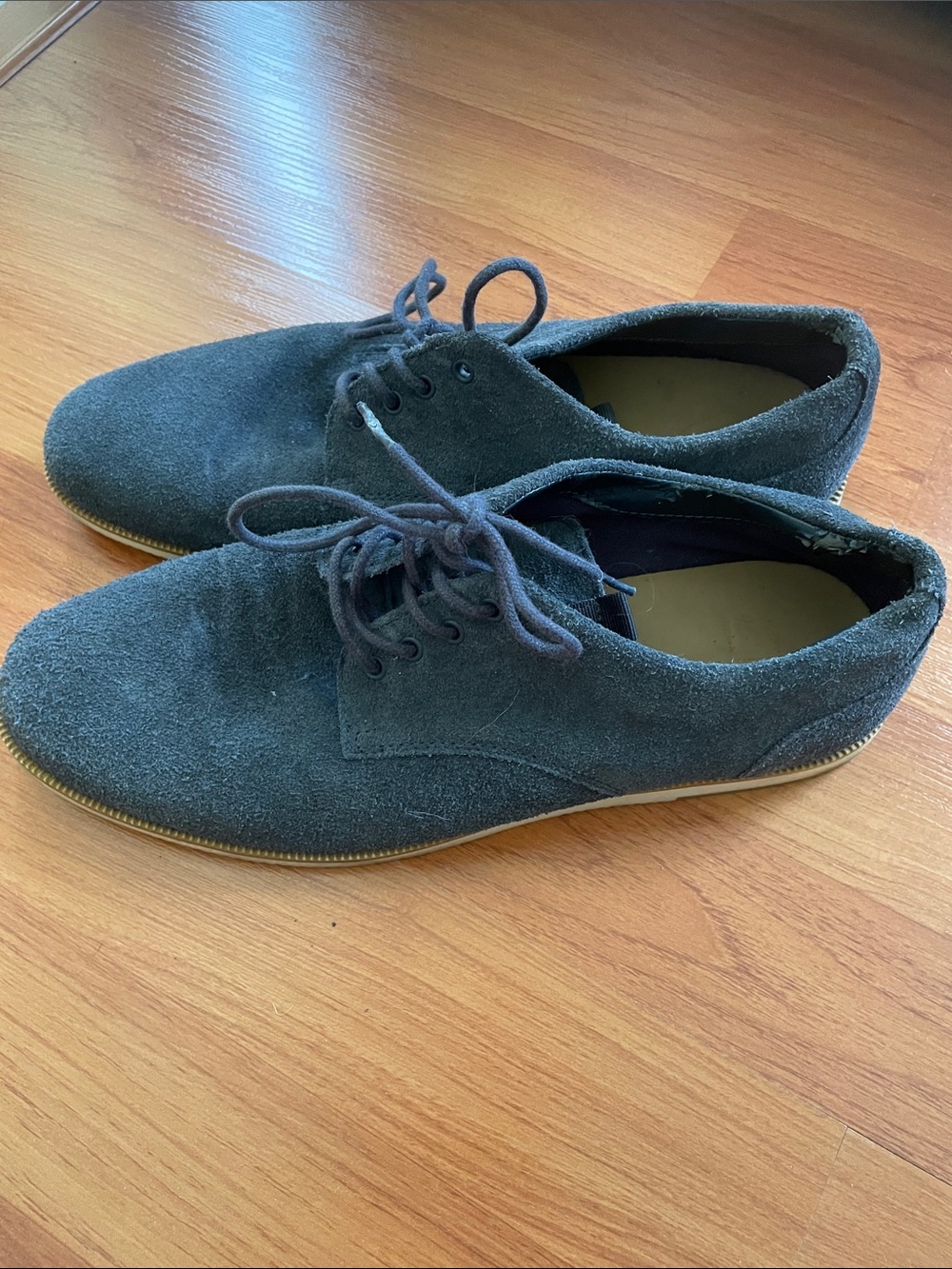 Men's Bershka blue suede shoes